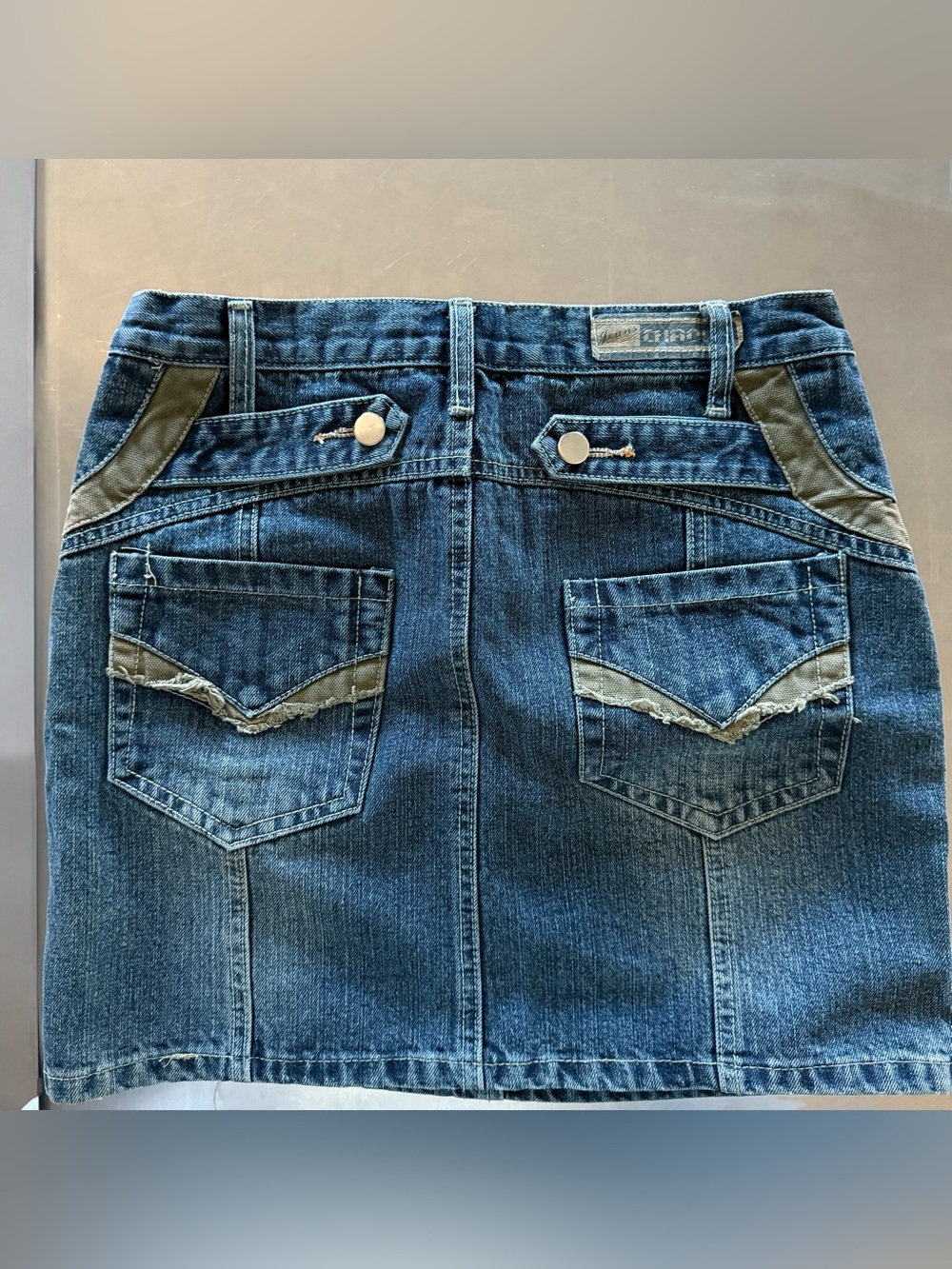 Y2K Utilitarian Denim Mini Skirt
